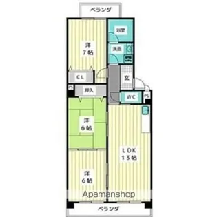 マンションひえい【1階】の間取り