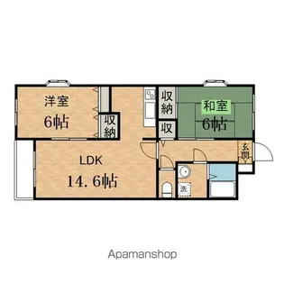 シルクトゥリー A【2階】の間取り