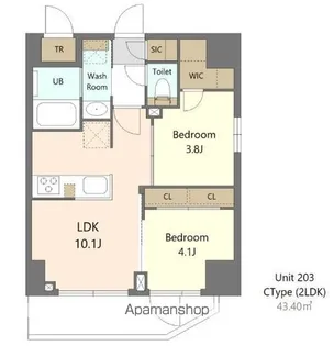 SーRESIDENCE浅草CLARITY【12階】の間取り