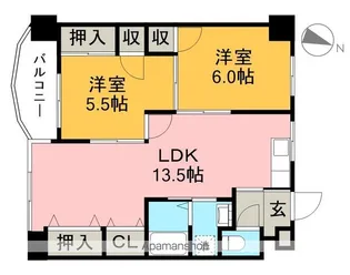 岡林マンション【3階】の間取り
