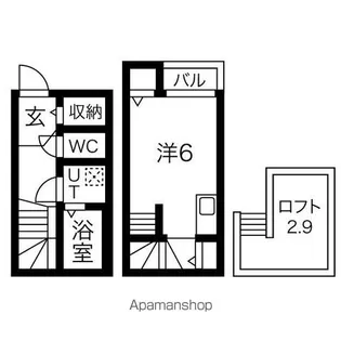 ルークス名古屋【107号室号室】の間取り