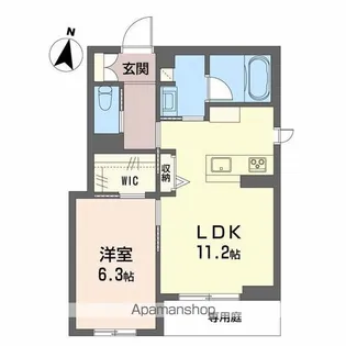 COEURMAISON内方【1階】の間取り