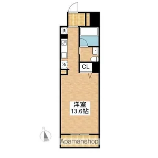 カスタリア伏見【4階】の間取り