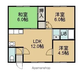 みそぎハイツⅢ【1階】の間取り