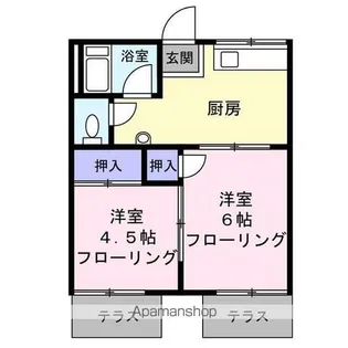 第1葉山コーポA【1階】の間取り