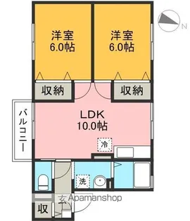 フローラ A棟【1階】の間取り