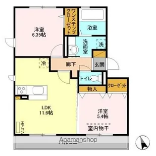 レセンテ小仲台【2階】の間取り