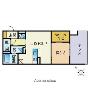 GD OHASHI APARTMENT【208号室】の間取り