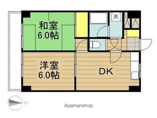 市両マンション【5階】の間取り