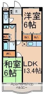 アムール クロワール【1階】の間取り