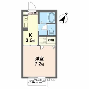 リトル・スクウェア8 A【2階】の間取り