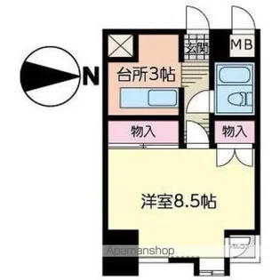 オーロラビル【307号室】の間取り
