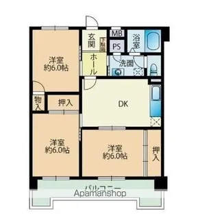 三宝ビル【405号室】の間取り