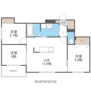 パーク農試館【4階】の間取り