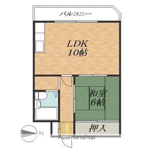 東1条ハイツ【6階】の間取り