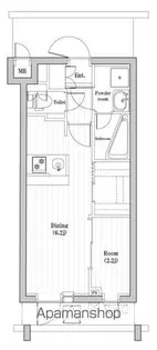 レジデンス東中野ガーデン【3階】の間取り