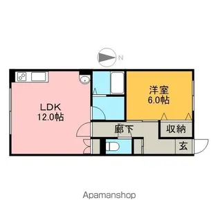 ルレオ花川東【1階】の間取り