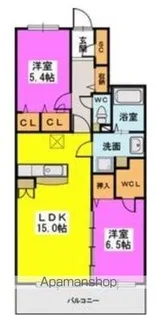 ジュネスフォーレ【302号室】の間取り