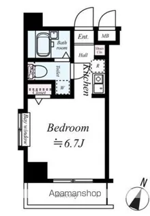 グリフィン横浜・コアシティ【7階】の間取り