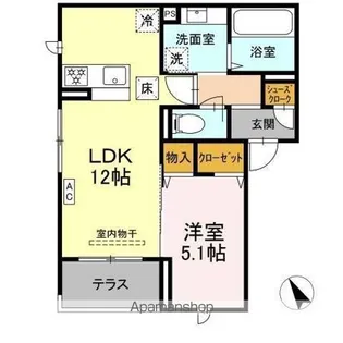 DーROOM上石田【1階】の間取り