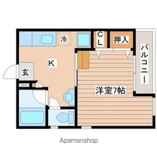 エルドラド国見B棟【206号室】の間取り