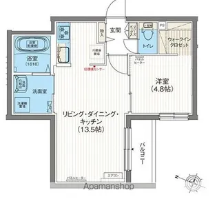 エフュート新さっぽろ【1階】の間取り