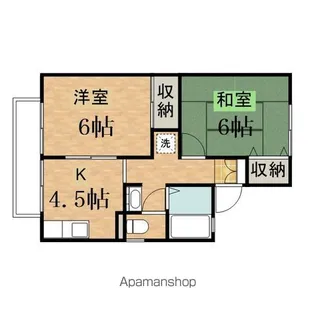 クレールメゾン【202号室】の間取り