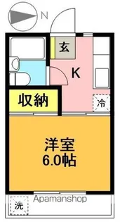 キャスル代田【B205号室】の間取り