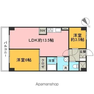 入間市駅前第二ビル【703号室】の間取り
