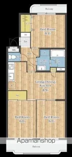 PLENDY松戸みのり台【3階】の間取り