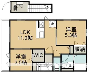 仮)坂戸市伊豆の山アパート【2階】の間取り