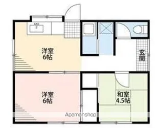上島3丁目貸家1【北3号室】の間取り