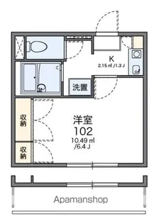 レオパレスツーエイト【2階】の間取り