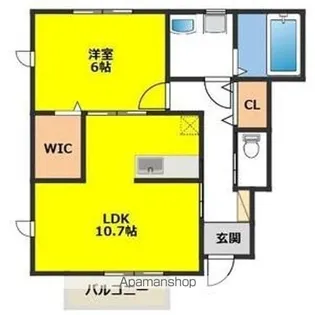 ポライトリーB【1階】の間取り