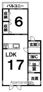 仮称)南浜町6番アパート【2階】の間取り