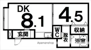 コスモハイツD棟【206号室】の間取り
