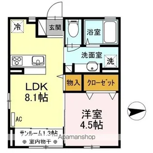 ティエドール A【2階】の間取り