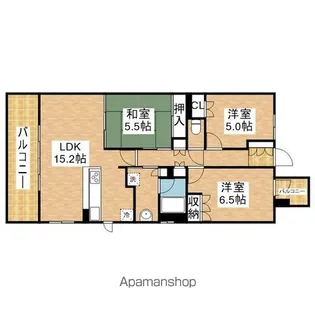 SS.FLAT桜山【8階】の間取り