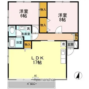 ラ・プランタン春日【2階】の間取り