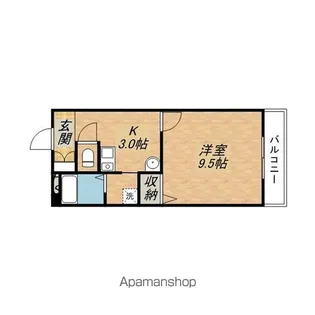 コテージ千秀石部【105号室】の間取り