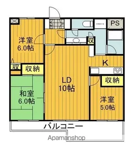 ライオンズマンション郡山荒池公園【7階】の間取り
