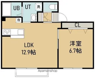 セントラルステージ本町【201号室】の間取り