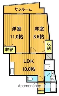 やまのいビル【10階】の間取り