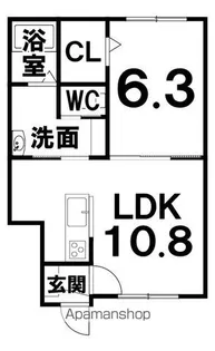 ABODE足寄【2階】の間取り