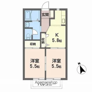メゾン沢田【202号室】の間取り