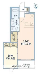ウェルスクエア万代東【3階】の間取り
