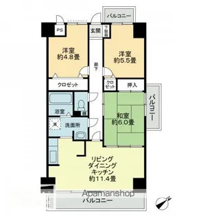 プラージュ司【4階】の間取り