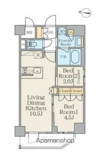 クレストコート錦糸町【4階】の間取り