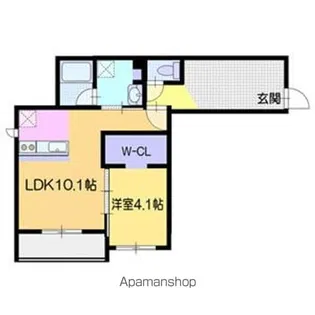 オリオン恵庭A6【103号室】の間取り