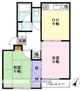 ラフィーヌ北小金【1階】の間取り
